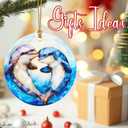 6 x Christmas Ornaments, Dolphin Ornament, Christmas Tree Ornaments, Xmas Decorations, Holiday Decorations, Gifts for Dolphin Lovers, Holiday Party Gifts, and Xmas Gift Ideas