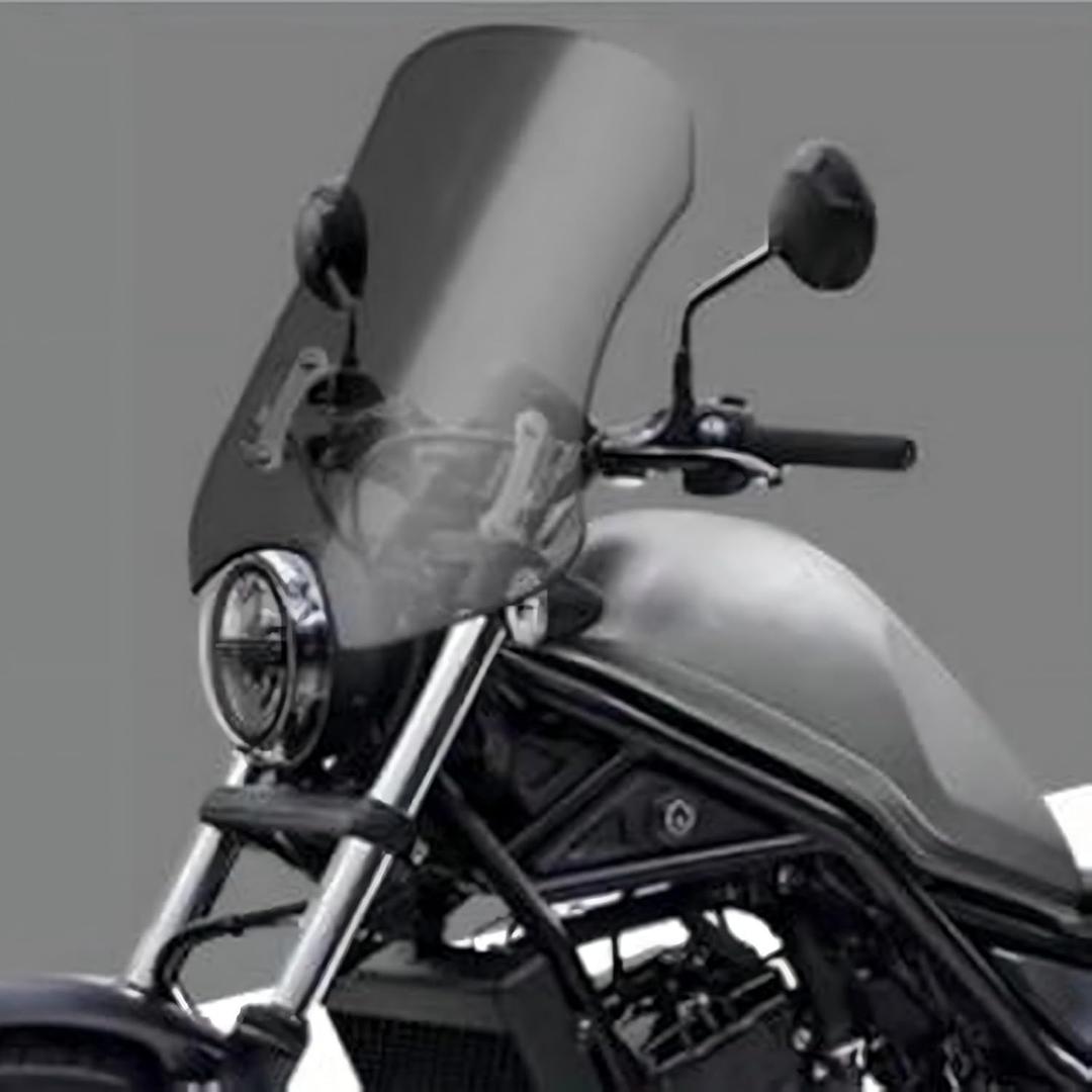 Motorcycle Windshield, Adjustable Motorcycle Windshield Extension Windscreen Spoiler Deflector Compatible with Rebel CMX300 CMX500 (16 Inch, Light Smoke)