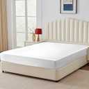 CozyLux Satin Fitted Sheet Queen Size, White Silky Satin Bed Fitted Sheet Only with Silky Microfiber, Deep Pocket, Single Bottom Sheet Sold Separately, Breathable, Smooth and Soft