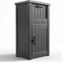WTFGO Package Delivery Box for Outside, Parcel Drop Box, Classic Black | Large, Lockable & Weatherproof, Anti-Theft, For Porch, Curbside, House Storage, 60 Gallon