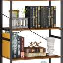 Book Shelf, Adjustable 6-Tier Tall Bookshelf, Wooden Bookcase Shelves for Bedroom, Living Room, Display Shelf for Home, Office, Kitchen, Standing Shelving Unit Storage Organizer BC-BR-6
