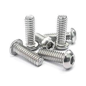 1/4-20 x 3/4" Button Head Socket Cap Bolts Screws, 304 Stainless Steel 18-8, Allen Hex Drive, Bright Finish, Fully Machine Thread, Pack of 25