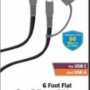 ZGear 6 Foot Flat Sync & Charge Cable For USB C To USB A