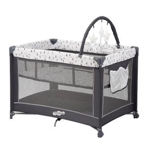 Pamo Babe Pack and Play with Bassinet, Portable Playard for Baby | Foldable portable playard, lightweight crib with compact storage for travel & outdoor use