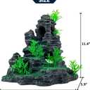 Aquarium Decoration Large and Tall for Fish Tank Rock Thematic Ornaments Aquarium Mountain View Stone Ornaments Aquarium Decor Tree House Cave Fish Tank Decorations - Large