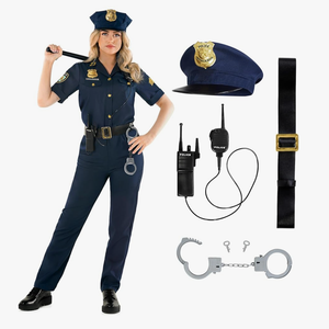 Morph Police Officer Costume - Adult Women's Cop Costume, Size Large