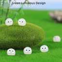 10 x 10-Piece Mini Luminous Elf Fairy Garden Accessories Set - Mysterious Black Briquettes Figurines for Bonsai Craft & Micro Landscape Gnomes Garden Magic, Enchanting Outdoor Patio Lawn Yard Decoration