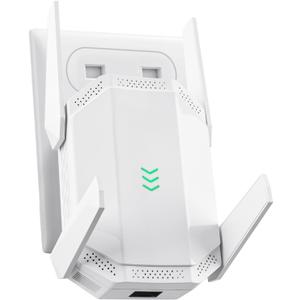 AX3000 WiFi 6 Extender with Ethernet Port, Gigabit Dual-Band Signal Booster, Long Range Coverage Up to 2000 sq.ft, Universal Repeater for Home & Outdoor, Easy Setup, Compatible with All Routers (White)