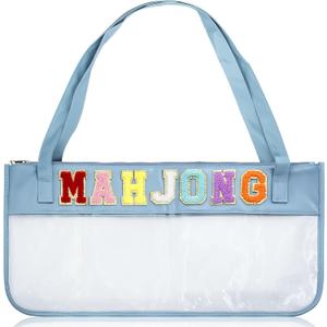 1 Pcs American Mahjong Bag, Empty Mahjong Tiles Bag with Shoulder Strap, Waterproof Mahjong Tile Bag for Mahjong Accessories and Gifts, Mahjong Tile Set for Tile Lovers