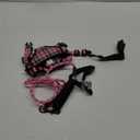 NESTROAD No Pull Dog Harness with Leash, Reflective No Choke Pet Vest Harness,Adjustable Soft Padded Dog Harness with Easy Control Handle for Medium Dogs(Checkered Pink,Medium)