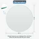 30" inch Round Tempered Glass Table Top - 1/4 inch Thickness & Flat Polished Edge - Clear Surface & Scratch Resistant - Ideal for Dining Room, Kitchen, Side, Office, Patio & Round Coffee Tables