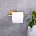 Toilet Paper Holder Self Adhesive Roll Holder Wall Mount for Bathroom and Washroom No Drilling SUS304 Stainless (Brushed Gold, 2)