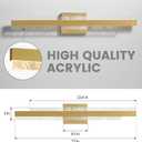 Modern Bathroom Vanity Light: Brushed Gold 27 inch 28W Dimmable LED Bath Bar Light Fixtures Over Mirror - Wall Sconce Picture Lights for Paintings Cabinets Bedroom 3000k