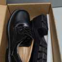 Platform Oxford Shoes for Women Women's Oxfords Lace-Up Chunky Heels Womens Platform Shoes Business Casual Comfortable Dressy Office Work Ladies Womens Shoes (9.5, Black)