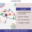 kate spade new york Clear Umbrella for Rain, Large Bubble Umbrella for Adults with Floral Design