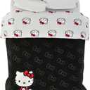 Hello Kitty Bedding Super Soft Cozy Microfiber Reversible Comforter, Queen, (Officially Licensed Product) By Franco Collectibles