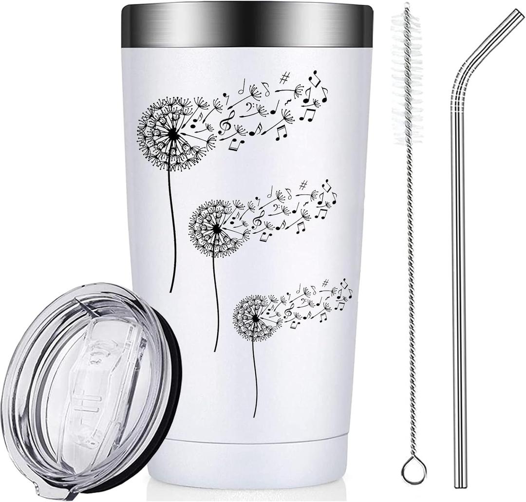 HQWHBU Music Gifts for Men Women Music Teacher Appreciation Gifts Tumblers 20 OZ for Musician Lovers