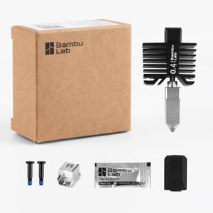 Bamboo Original 0.4mm Hardened Steel Nozzle Assembly Hotend Kit for Bambu LAB X1 Series and P1 Series, Compatible with P1S P1P X1C X1 Carbon 3D Printer