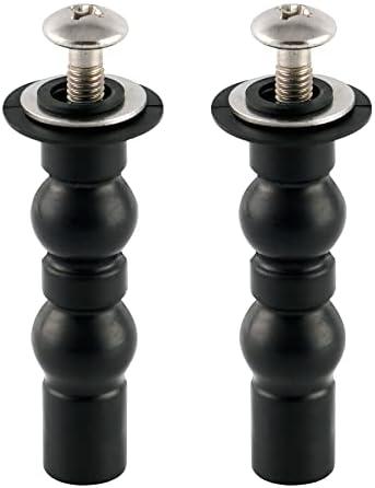 iFealClear Toilet Seats Bolt Screw Compatible with TOTO Toilet, Extra Long Expanding Rubber Nuts Screws for Top Mount Toilet Seat Hinges, Easy to Install, Toilet Seat Replacement Parts Kit, 2 Pack