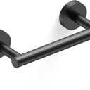 Matte Black Toilet Paper Holder SUS304 Stainless Steel Double Post Pivoting Toilet Paper Roll Holder Wall Mounted Toilet Tissue Holder for Commercial Bathroom RV (Classic)