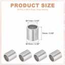 uxcell 3/8"(10mm) Aluminum Crimping Loop Sleeve, Wire Rope Stop Sleeve Round Crimp Ferrules for Wire Rope and Cable Ferrule, Silver 50Pcs