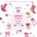 12 Pairs Valentines Day Socks Gifts for Women Her Wife Mom, Pink Heart Cute Print Crew Socks Birthday Gifts (One Size, Food Style)