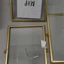 Picture Frames 4x6 Made of Tempered Glass Gold Picture Frames for Tabletop Display for Bedroom (3 pack)