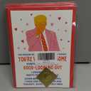 Valentines Day Card Gifts for Him Husband, Funny Romantic Valentine's Day Cards for Men Women, 5x7 Inch with Envelope (Pink Red)