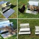 Grandpas Feeders Automatic Chicken Feeder - 20 lbs No Waste Poultry Feeder, Rat Proof & Rodent Proof Treadle Chicken Feeder, Galvanized Steel with Lid, Feeds 6 Chickens up to 10 Days