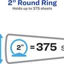 Avery Mini 3 Ring Binder, 5.5" x 8.5", 2" Round Rings, 375-Sheet Capacity, 2.8 Inch Wide Spine, Great for Home, School Supplies, Office, or Organization Needs, 1 Black Binder (27554)