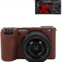 Case for Sony A6700 Camera Accessories, A6700 Soft Silicone Protective Case with Screen Protector, Slim Fit Sleeve, Lightweight, Anti-Scratch for Sony Alpha 6700 Cover (Brown)