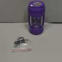 OYKOSE Herb Grinder Storage Jar with 8x Magnifying Lid, Light-Up Viewing, Fresh Keeping, and Portable Grinding (Purple)