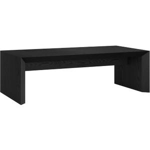 Henn&Hart 48" Rectangular Low-Profile Coffee Table for Living Room, Family Room, or Office, Natural Black