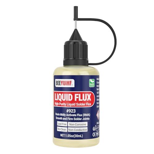 BEEYUIHF Liquid Solder Flux Dropper, Liquid Soldering Flux, No Clean Liquid Flux, Electrical Liquid Rosin Flux Solder, Liquid Flux Soldering Squeeze Bottle (30 mL/1.05Oz.)