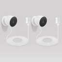 Wasserstein Pogo Pin Cable & Adapter for Google Nest Cam Outdoor/Indoor, Battery (2Pack)(26ft & 5.2V/2A) (Camera NOT Included)