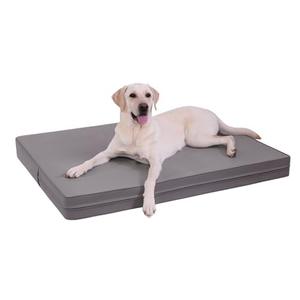 Vonabem Outdoor Waterproof Dog Beds Large Sized Dogs, Cooling Orthopedic Washable Crate Pad 54 inch, Anti-Slip Leather Pet Bed, Jumbo XXXLarge Foam Pets Pads with Removable Cover, Graphite Grey