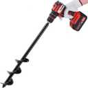 ERYTLLY Auger Drill Bit for Planting 2.5 x16.5inch,Garden Auger Spiral Bulb Planter Tool for Umbrella Holes Post Hole Digger - Compatible with 3/8 inch Hex-Shank Drill