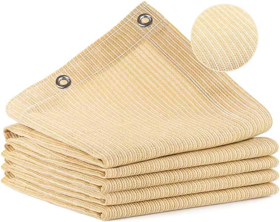 90% Shade Cloth for Patio, 12X12 FT Pergola Shade Cover, Breathable Sun Shade Fabric for Beach, Deck, Porch, Gazebo, Carport, Outdoor Sunshade Screen for Garden, Balcony, Pool (Beige)