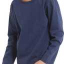 5 Pack Cotton Long Sleeve Tee Shirts for Boys Kids Toddlers' Basic Crewneck Tops T-Shirts (Size 5-6 Years Old)