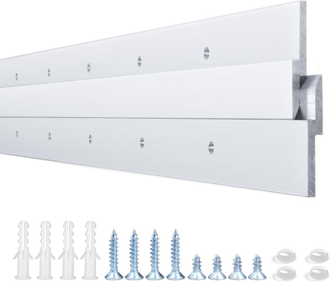 30'' French Cleat Hanger- French Cleat Picture Hanger- Heavy Duty Aluminum Mirror Hanger for Hanging Mirror, and Picture, Shelf, Headboard, Panel Whiteboard (1Pair, Supports 220 lbs )