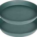 2 Pack of Bird Bath Bowl 12", 1.6" Depth, 10 12 inch Birdbath Bowls Dish Only for The Garden, Large Plant Saucer (12", Green)