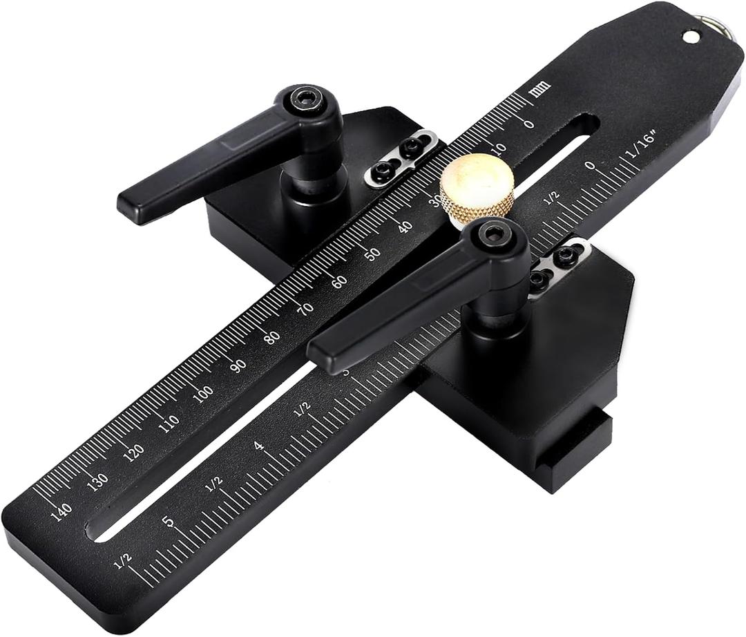 Thin Rip Jig Table Saw Jig Guide, Upgraded Making Repetitive Narrow Strip Cuts, Woodworking Tools Fast Thin Ripping Guide, Fits for 3/4" T Slot, 3/4" U Slot, 3/8" T Slot, for Band Saw Router Table