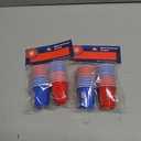 2 x Jacent U.S. Soccer Mini U.S. Soccer Mini Party Cups: 24 Count, 2 oz Plastic Shot Cups, Red and Blue, Disposable Small Cups for Parties, Tailgates, Pong Games