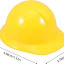 2 x 10 Pack Dollhouse Toy Construction Hard Hats, Bulk Plastic Worker Kids Party Hat, Birthday for Construction Birthday Party, Childrens Engineer,Building Dress Up Cap, Theme Favors (Yellow)