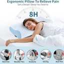 Cervical Pillow for Neck Pain Relief, Contour Memory Foam Pillows for Sleeping, Odorless Ergonomic Pillow Adjustable Orthopedic Cooling Pillow Bed Pillow Neck Support for Side Back Stomach Sleepers