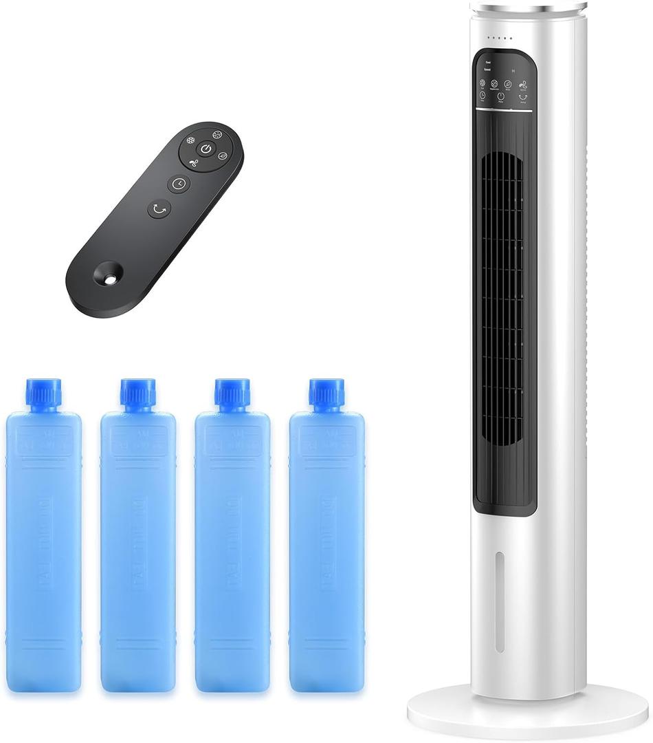 Windowless Portable Air Conditioner Ac Unit with Remote,37 Evaporative Air Cooler,Swamp Cooler for 4 Modes, 12H Timer,01