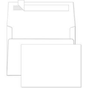 100 Pack Unfolded Blank Cards and Envelopes 5x7, Creebe 5 x 7 Flat Cardstock with A7 Envelopes Self Seal, Blank Note Cards for Wedding, Invitations, DIY Postcards, Thank You Card