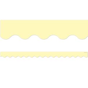 Teacher Created Resources Pastel Yellow Scalloped Border Trim, 35 Feet