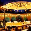 Jedavai Upgraded LED Outdoor String Lights 210Ft Shatterproof Waterproof ST38 Vintage Edison Bulbs Patio Lights Energy Saving Hanging Outdoor for Christmas Porch Deck Garden Backyard Wedding Party