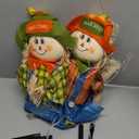 Fall Decorations Outdoor Scarecrow with Firework Lamp, Solar Powered Autumn Harvest Thanksgiving Halloween Decor for Yard,Garden,Porch, Farmhouse - 39 Inch